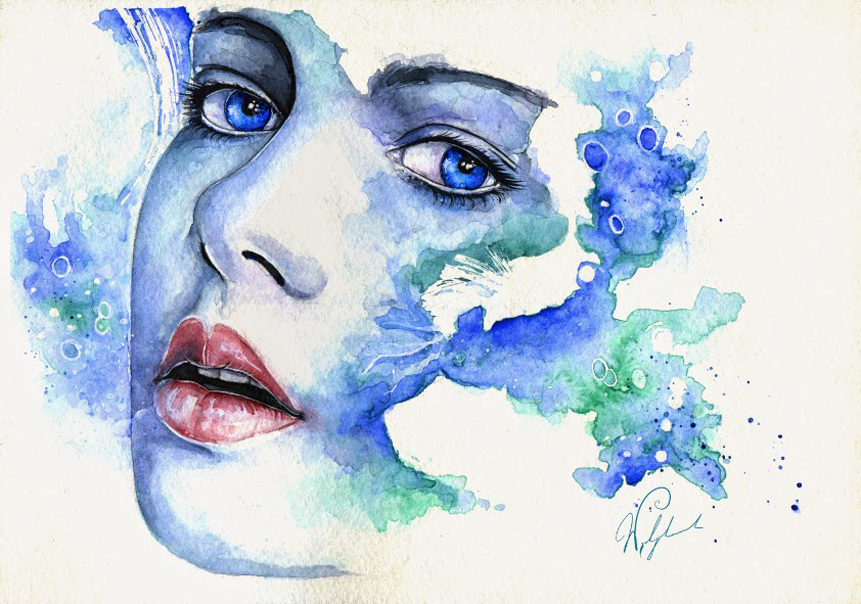 Женские образы в акварели и графике. Польская художница  Joanna Wędrychowska