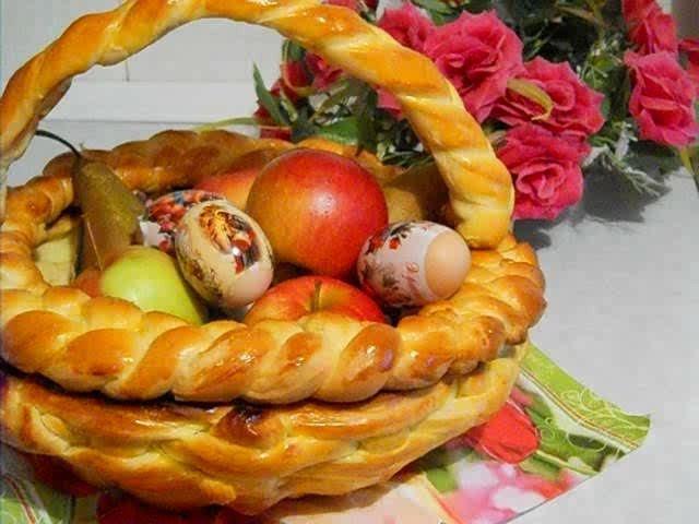 Как испечь пасхальную корзинку из теста (мастер-класс)